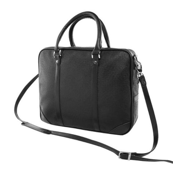 

new men shoulder briefcase black brown leather handbag business men lapbag messenger bag 2color