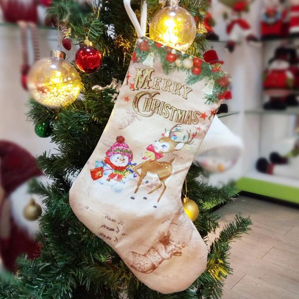 

pendant cute tree hanging ornament snowman elk candy pouch holiday party shopping mall home decor gift bag christmas stockings