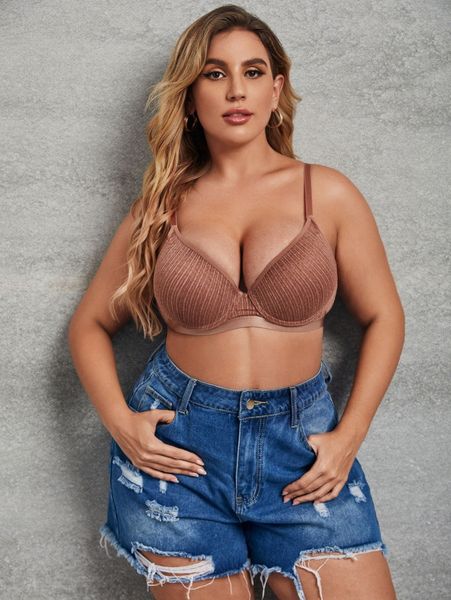 

plus solid underwire bra o9qh#, Black;white