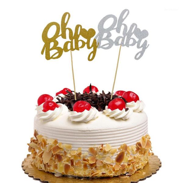 

other festive & party supplies cake flags oh baby glitter cupcake er ers kids boys girl birthday wedding wrapper shower baking diy 2