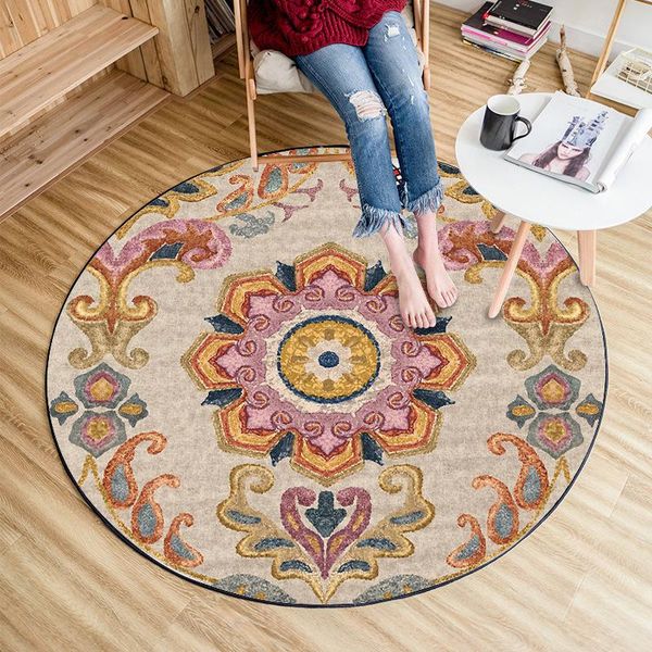 

carpets bohemia mandala flower round carpet sofa bedside area rug doormat table chair mat home decor for living room
