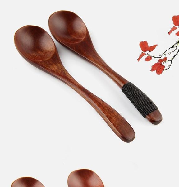 

spoons wholesale- wooden spoon yogurt ice cream tied black honey 1