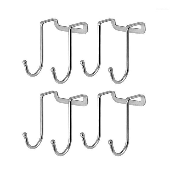 

hooks & rails 4pcs double metal stainless steel practical simple bedside for home1