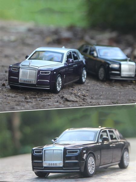 

six door rolls royce phantom model ornament simulation sound light metal alloy toy car children boy