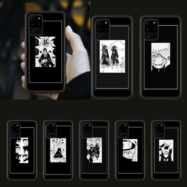 

3naruto mobile phone cover uzumaki uchiha, super black protection samsung galaxy s 567 889 1020 edge plus e jia