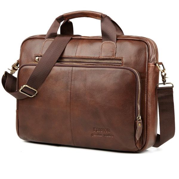 

men briefcase genuine leather lapbag lawyer computer bag cowhide male briefcase cow leather men