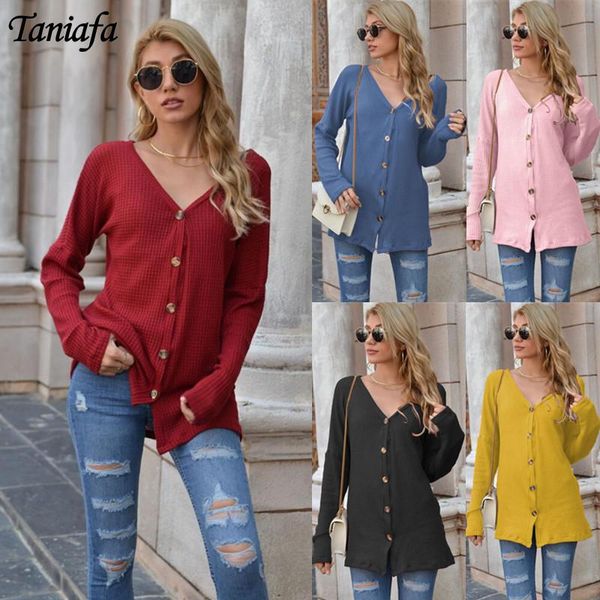 

women's knits & tees cardigan autumn winter women long sleeve waffle check knit ladies elegant sweater coat plus size, White