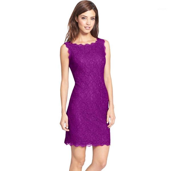 

knee-length lace dress for women o neck women dresses pencil vestidos1, Black;gray