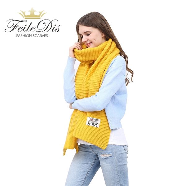 

feiledis]women winter scarves and wraps red cashmere knitted scarf for women large big scarf fd197 y200103, Blue;gray