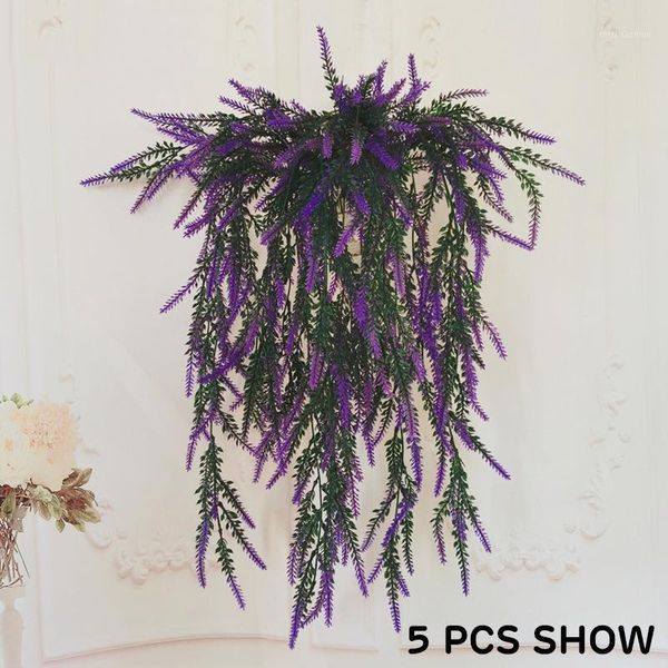 

st artificial flower wall hanging lavender indoor green plant decoration potted plastic flower wedding party home decoration1