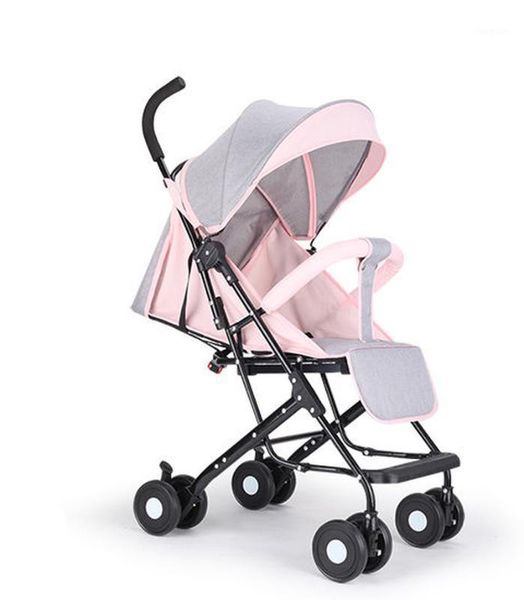 

strollers# baby stroller can sit reclining ultra light portable folding infant umbrella four wheel children pocket trolley bearing1