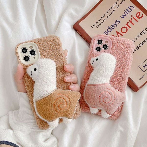 

plush alpaca doll 12 mini case mobile phone accessories for iphone 11 pro max xr xs 7g 8plus protector cover