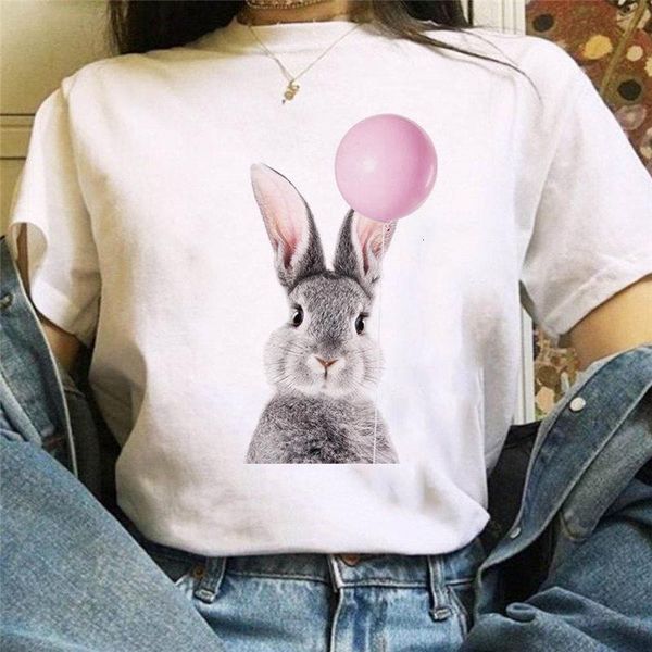 

женская футболка мультфильм жираф дует пузырь печать футболка девушка 2020 летние 90s ullzang harajuku графическая футболка для футболки, White