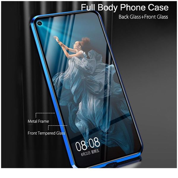 

double sided glass metal magnetic case for samsung galaxy s10e s20 fe a21s a20 a30 a50 a51 a70 a71 a81 wmtosc