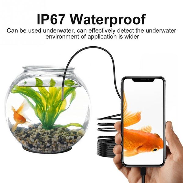 

cameras 20m flexible ip67 waterproof micro usb inspection borescope camera for android pc notebook 6leds adjustable