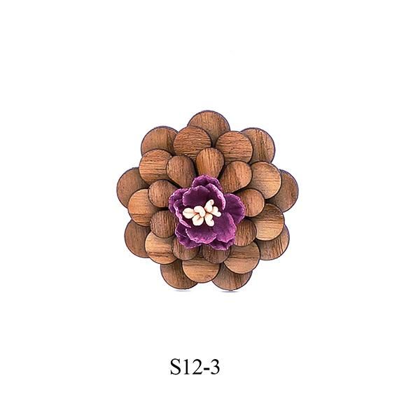 

мужская древесина отворачивается цветок брош булавкой ручной отворотный pin для мужчин свадебная вечеринка костюм украшения boutonniere cors, Black;gray