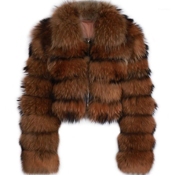 

real ladies natural women raccoon fur jacket1, Black