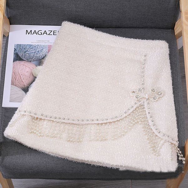 

new 2021 autumn and winter of cashmere burgle fine high-to-line pink female skirt y371 lxq9 9aqr, Black