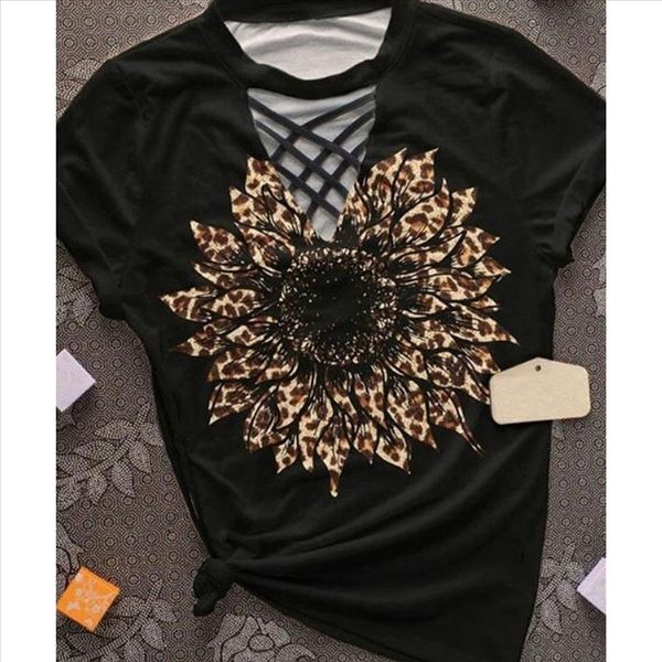 

womens t shirt fashion summer sunflowers printed short sleeves t shirt plus size women clothes tee shirt ete femme, White