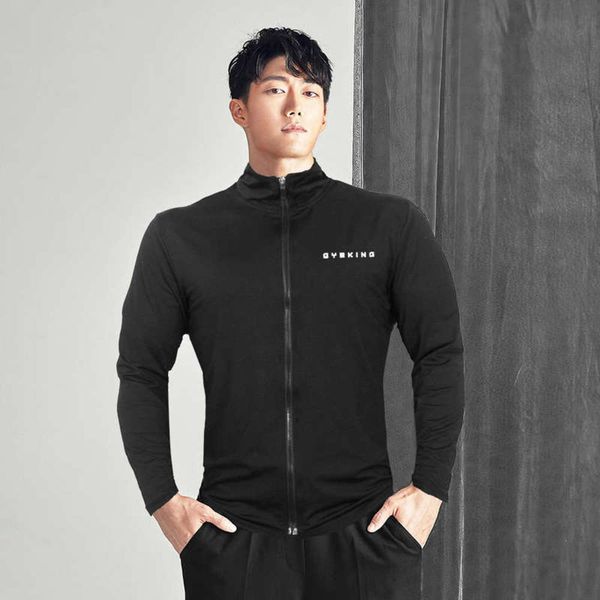 

coat spring muscle 2020 brother men's and autumn winter fitness brand korean fashion casual jacket top, Gray