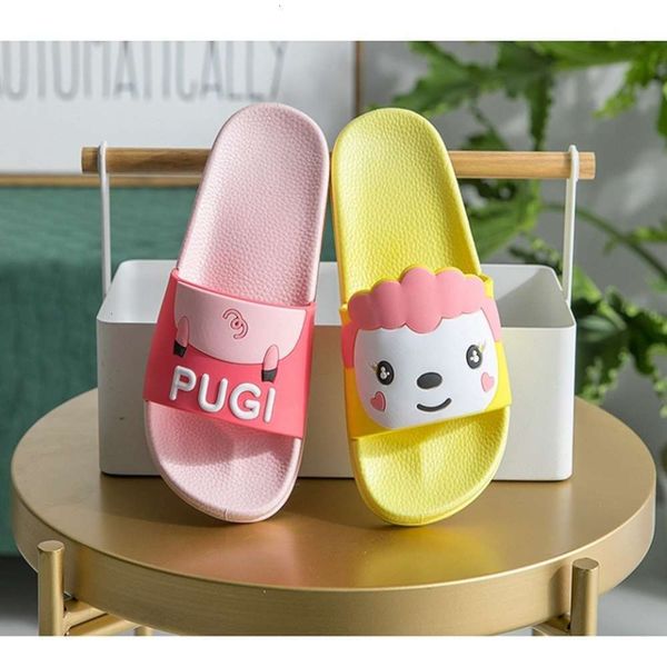 

drag children's baby slippers summer cool to prevent slipping soft bottom indoor household children cute cartoon, Black;red