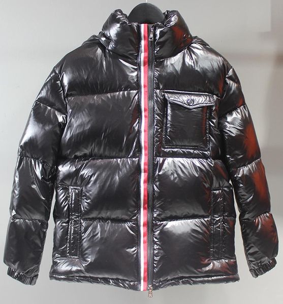 

оптовая пиджак для мужчин для мужчин с гусиным меховым с капюшоном parka зимнее пальто ветровка дизайнер maya classic, Black