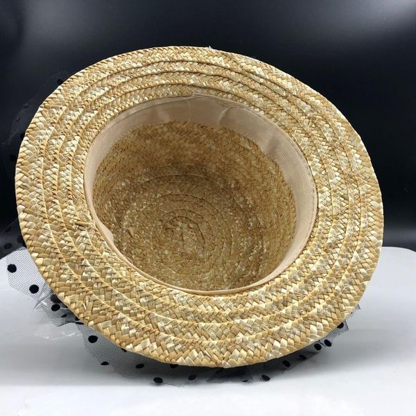

мода родитель-ребенок солнца шляпа милые дети sun hats лук ручной работы женские соломенные кепки beach big bream шляпа случайные девушки ле, Black;white