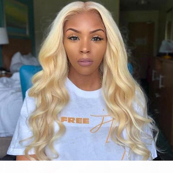 

10-30inch парик шнурка бразильских объемная волна 13 * 1 шнурок человеческих волос парики фронта светлого цвет 613 человеческих волосы парик, Black;brown