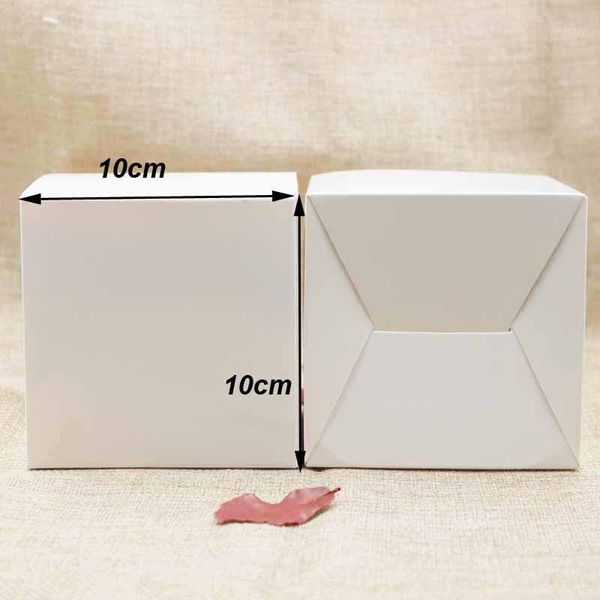 

30pcs white paper box gift box gold/kraft/black wedding gift/candy favors display packing 10*10cm size1