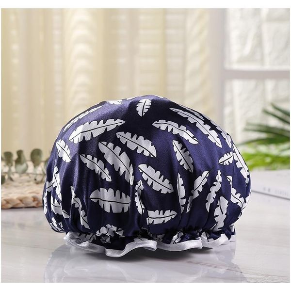 

new double colored ding print shower cap for women oil fume prevention new double colored good quality sales f wmtllk