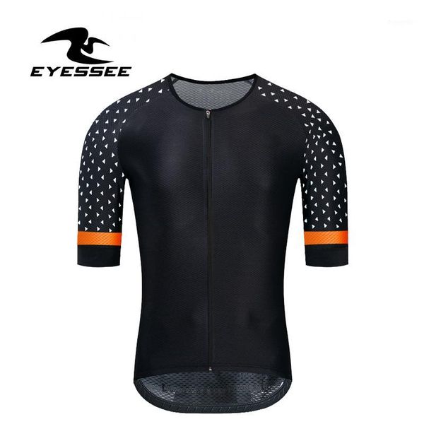 

eyessee men cycling jersey 2020 short sleeve mtb road bike jersey breathable mountain bicycle1, Black;red