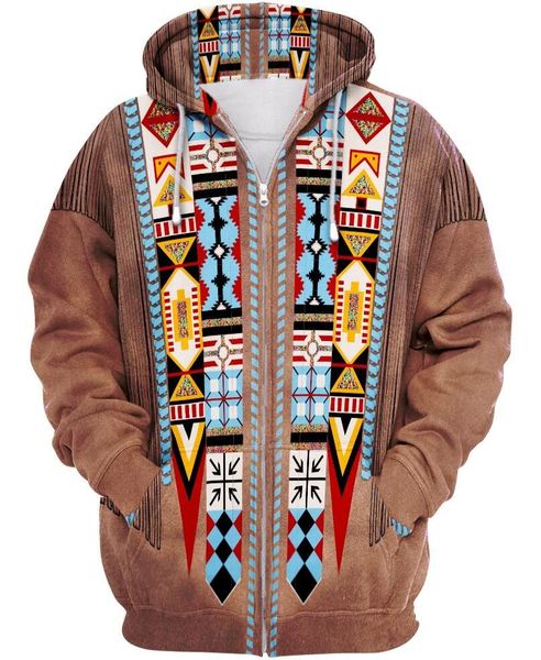 

tessffel indian native culture harajuku casual colorful tracksuit new fashion 3dprint hoodie/hoodies/zipper men women s-4 c1116, Black