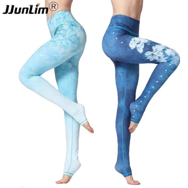 

printed yoga pants women high waist yoga leggings for fitness sports tight pants running athletic leggings sport trousers 201103, Black