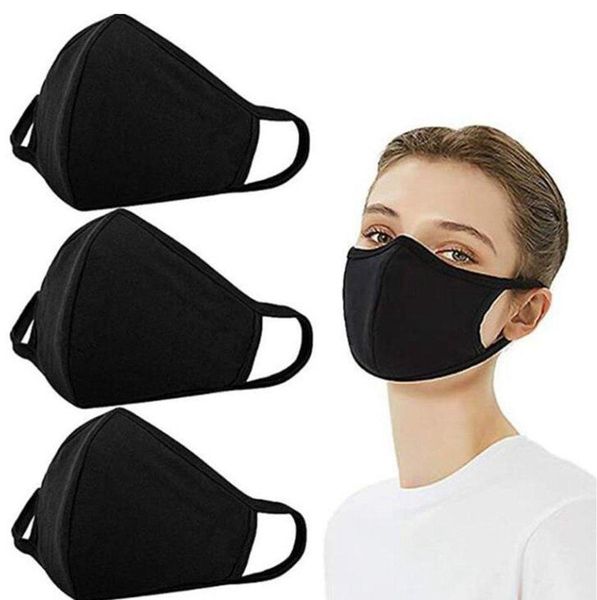 

cotton anti dust face mask breathable cover for cycling camping trave ljjp196 reusable mouth gexs# black was