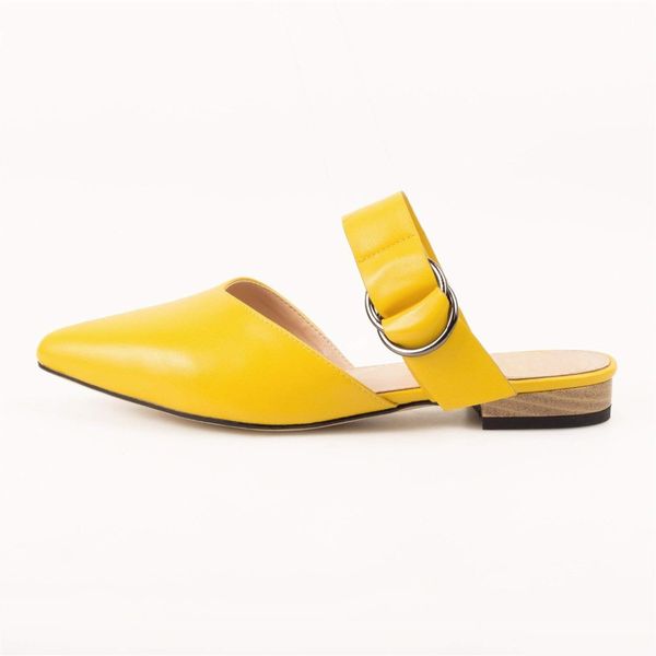 

2021 the new lovris woman closed sliding on solids and ruffled mule flats for wedding out slippers k5kj, Black