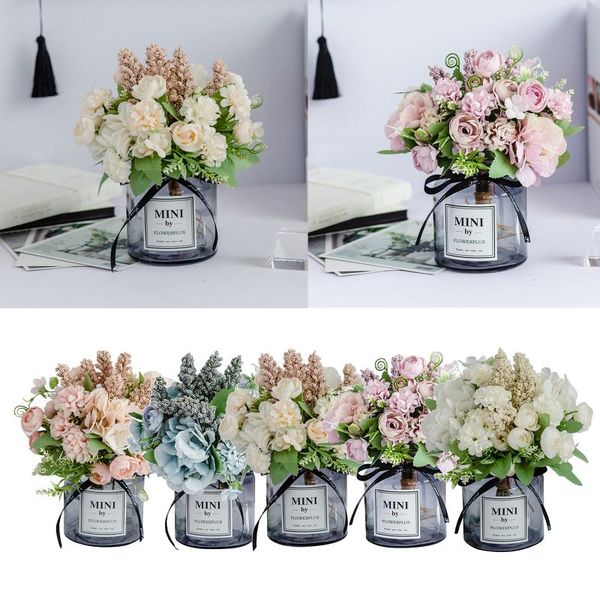 

artificial bouquet with vase wedding dining table centerpieces decoration