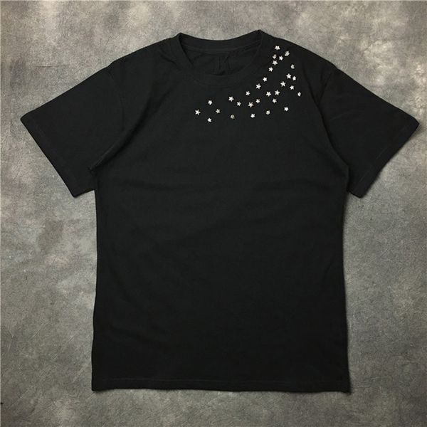 

fashion mens stylist t shirts casual men summer short sleeves cotton print men women tees black white 2 colors, White;black