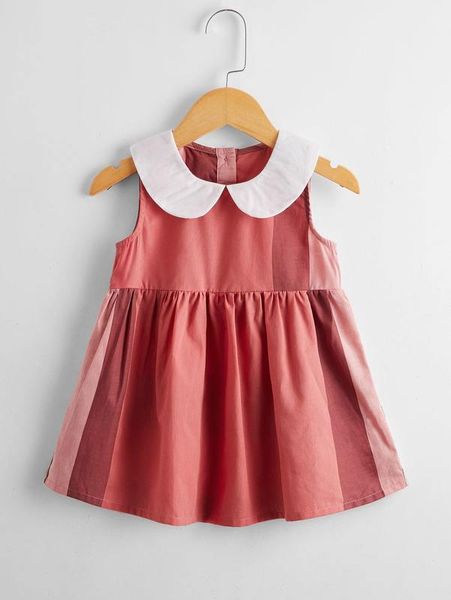 

toddler girls button back smock dress she, Red;yellow