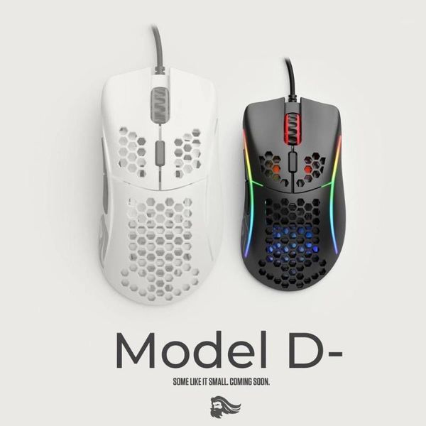 

mice mouse glorious gaming model d minus (small) white matte (branco fosco) - black (preto fosco)1