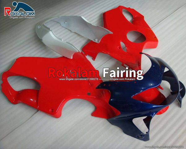 Günstiges Verkleidungsset für Honda CBR 600 F4 00 99 1999 2000 Rot Blau Straßenmotorradverkleidungen (Spritzguss)