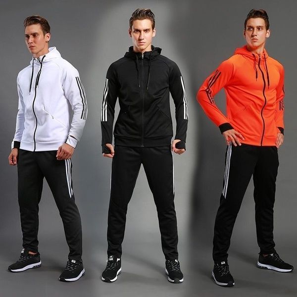 

football fitness 23 spring and autumn running thin long sleeve no. hooded coat training sportswear men's appearance, Gray