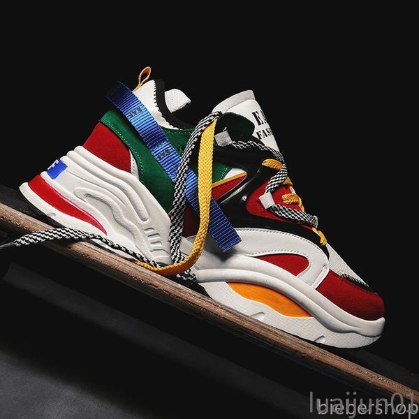 

men fashion casual breathable shoes male lace up platform sneaker shoes sneakers lovers 35-44 me-98 lua, Black