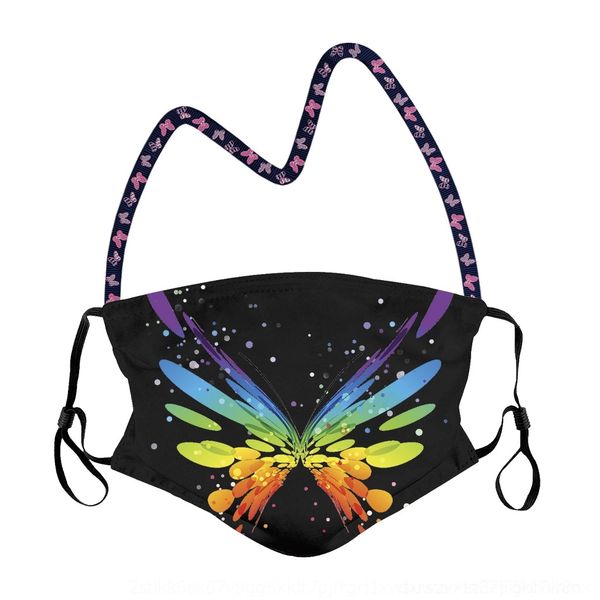 

v3a4 rainbow pm2.5 face mask kids smo car ws54 cartoon children039;s face dustproof mask designer meow masks tjuvi xh19fh, Black