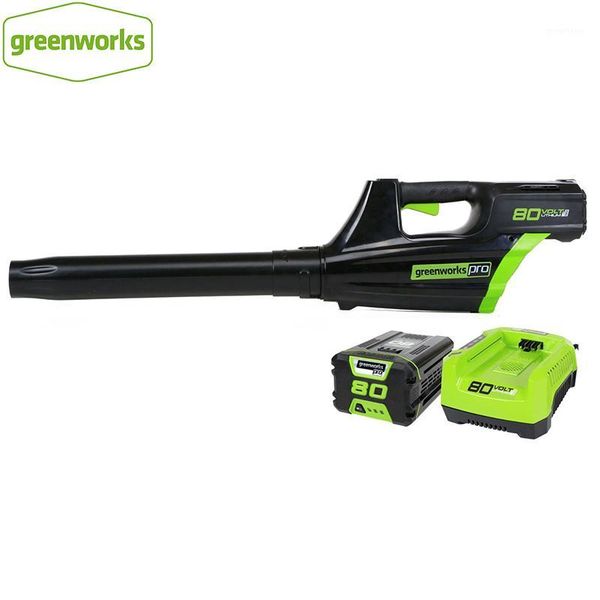 

greenworks lithium battery cordless leaf blower 80v 750w powerful electric cleaning blower garden tool1