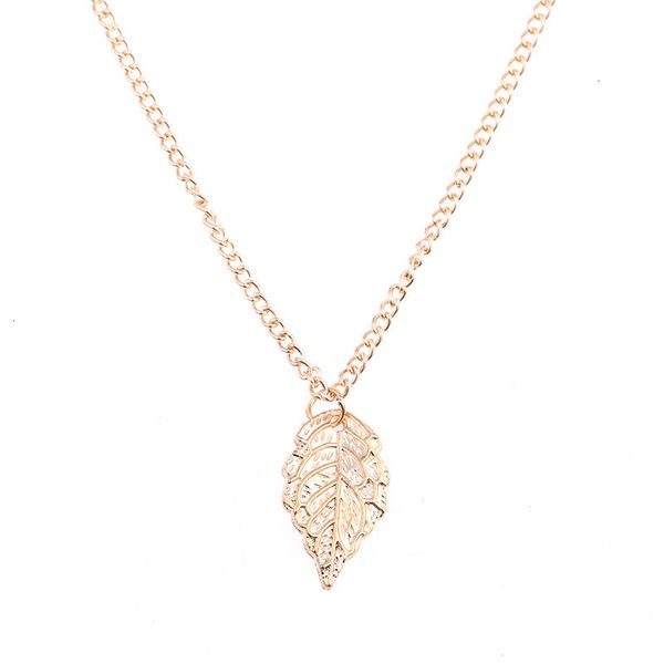 

card gold with lady necklaces dogeared sale leaves leaf charm choker necklace for women fashion jewelry wholes