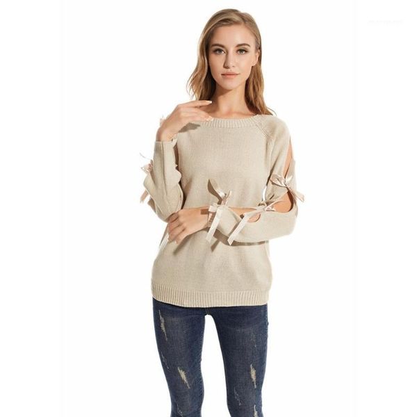 

women's sweaters women autumn winter casual sweater solid colorful round neck pullover knit lady fashion pullovers1, White;black