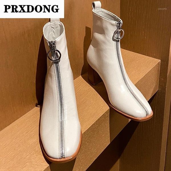 

2021 promotional winter autumn women ankle boots platform square med heel ankle boots cow leather motorcycle lady ladies shoes1, Black