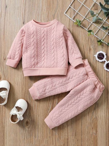 

baby solid sweatshirt & sweatpants she01, White