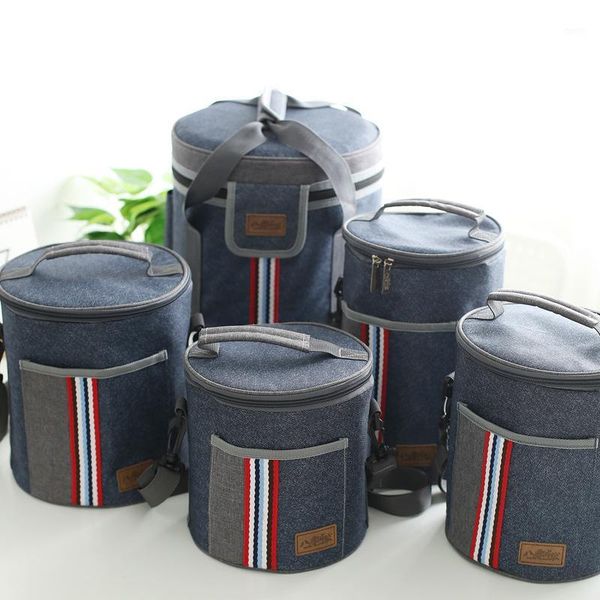 

new bento bag with oxford cloth insulated bag and thickened round rice1