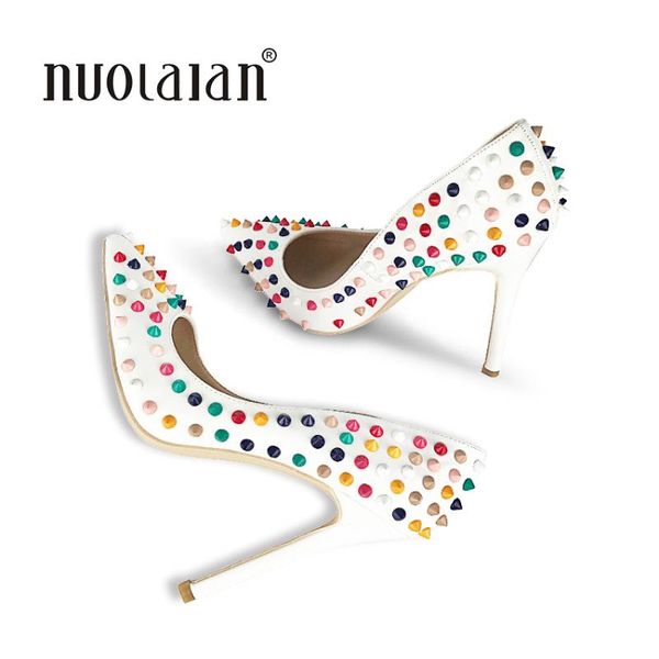 

2021 brand women pumps sesy high heels 12cm riverts women's shoes pointed toe high heels party wedding shoes woman, Black